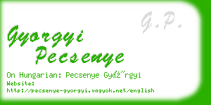 gyorgyi pecsenye business card